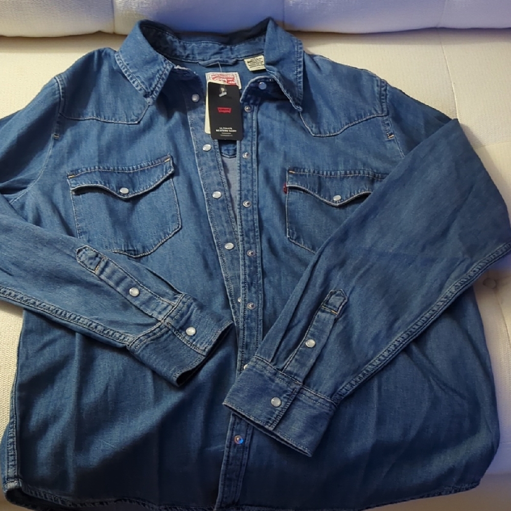Levi's Blue Denim Long Sleeve Shirt